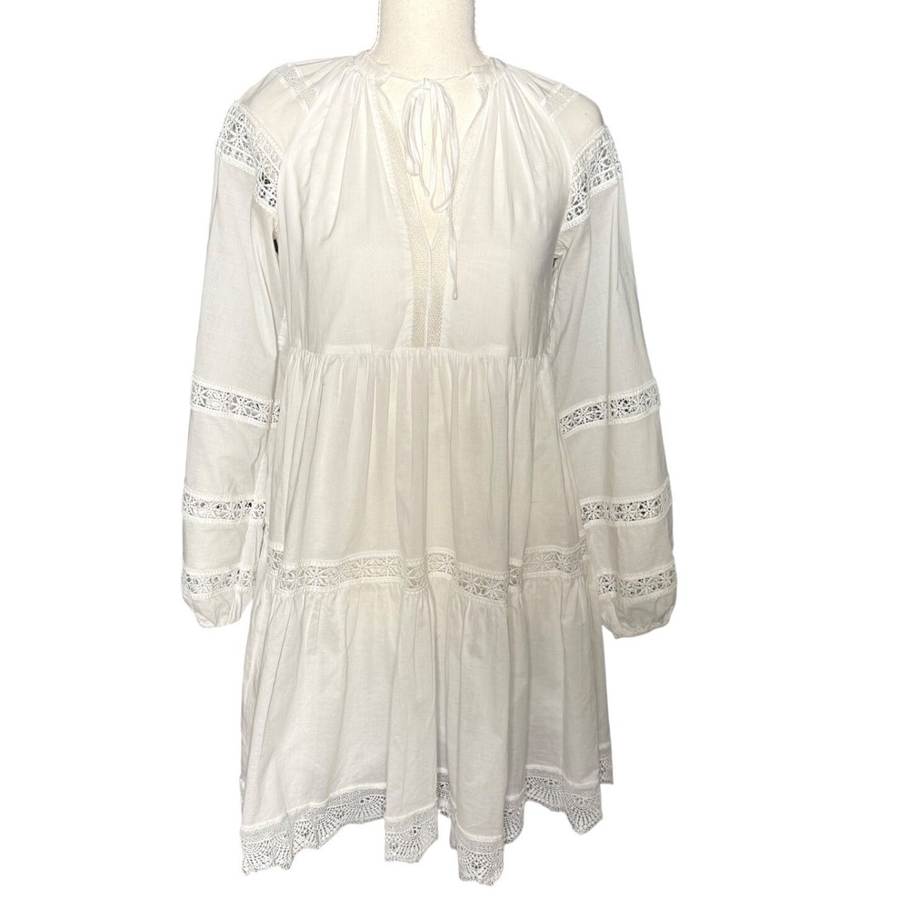 Antonio Melani Boho Lace Cottagecore White Women Dress Size Zero